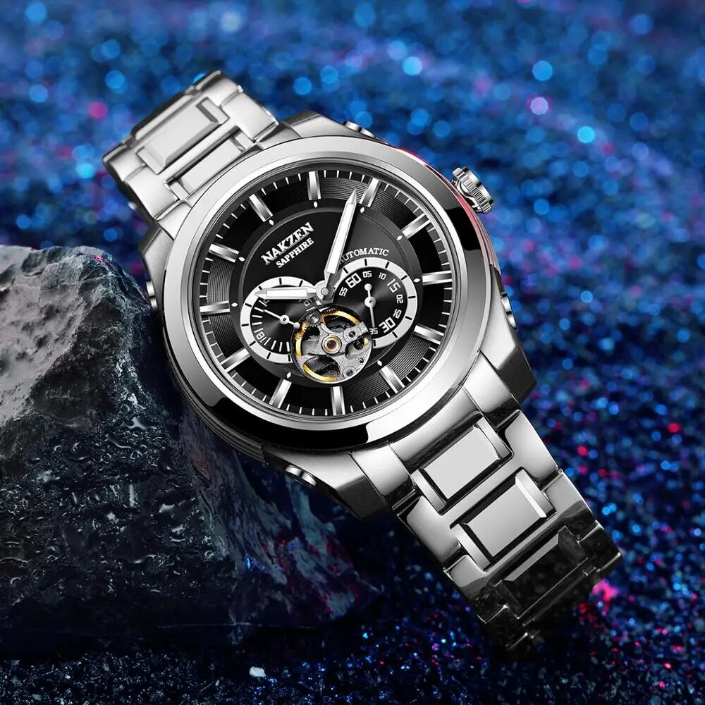 NAKZEN Men's Automatic Mechanical Watch | Miyota 82S7 Sapphire Stainless Steel